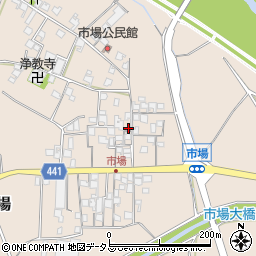 兵庫県たつの市揖保川町市場448周辺の地図