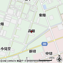 愛知県豊川市院之子町高畑周辺の地図