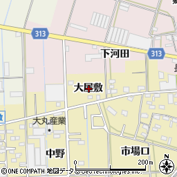 愛知県西尾市一色町対米大屋敷周辺の地図
