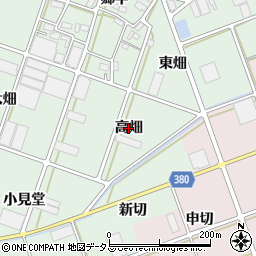 愛知県豊川市院之子町（高畑）周辺の地図