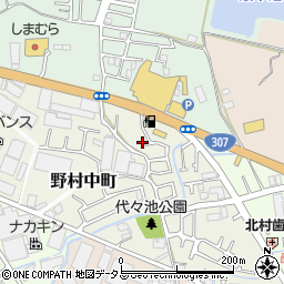 大阪府枚方市野村中町14-3周辺の地図