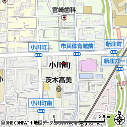 ファミリーマート茨木小川町店周辺の地図