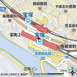 宝塚駅周辺の地図