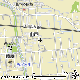 兵庫県姫路市勝原区山戸66周辺の地図
