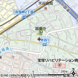 兵庫六甲農業協同組合宝塚支店周辺の地図