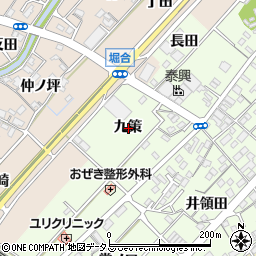 愛知県豊川市御津町西方九策周辺の地図