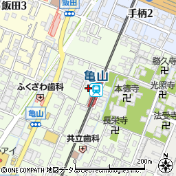 兵庫県姫路市亀山194-7周辺の地図