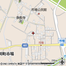 兵庫県たつの市揖保川町市場417周辺の地図