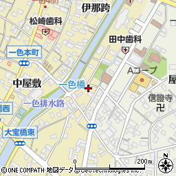 愛知県西尾市一色町一色伊那跨93周辺の地図