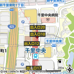 笹川薬局千里中央店周辺の地図