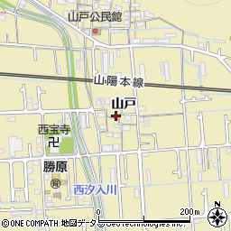 兵庫県姫路市勝原区山戸231周辺の地図