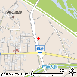 兵庫県たつの市揖保川町市場周辺の地図