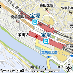 宝塚市立　宝塚自転車駐車場周辺の地図