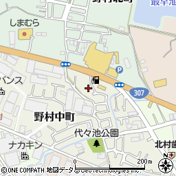 大阪府枚方市野村中町15-9周辺の地図