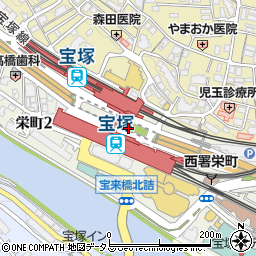 宝塚駅周辺の地図