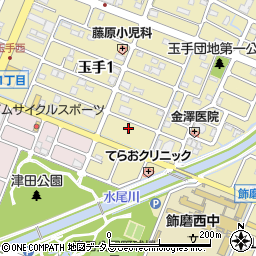 兵庫県姫路市玉手1丁目16周辺の地図