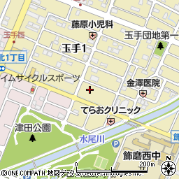 兵庫県姫路市玉手1丁目14周辺の地図