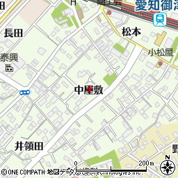 愛知県豊川市御津町西方周辺の地図