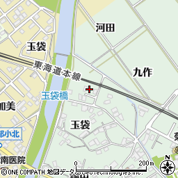 愛知県豊川市御津町下佐脇玉袋164周辺の地図