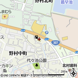 セブンイレブン枚方野村中町店周辺の地図