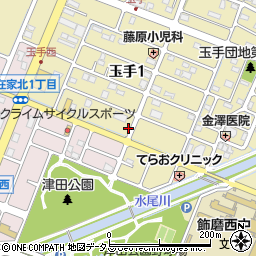 兵庫県姫路市玉手1丁目19周辺の地図