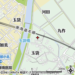 愛知県豊川市御津町下佐脇玉袋164-35周辺の地図