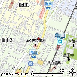 兵庫県姫路市亀山186-7周辺の地図