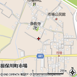 兵庫県たつの市揖保川町市場491周辺の地図