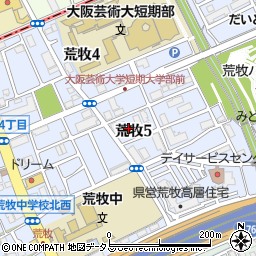 兵庫県伊丹市荒牧周辺の地図
