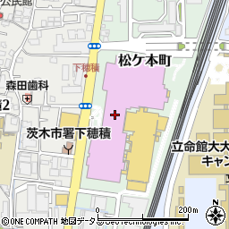 イオンモール茨木屋上駐車場周辺の地図