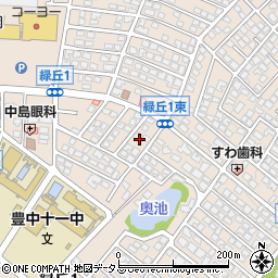 大阪府豊中市緑丘1丁目8周辺の地図