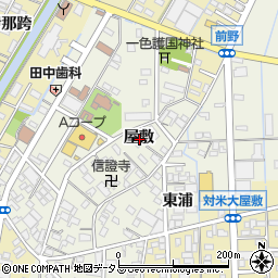 愛知県西尾市一色町前野屋敷周辺の地図