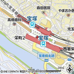 宝塚駅周辺の地図