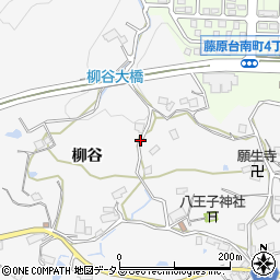 兵庫県神戸市北区八多町柳谷周辺の地図