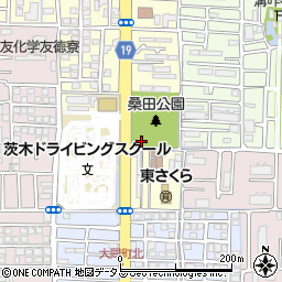 桑田公園トイレ周辺の地図