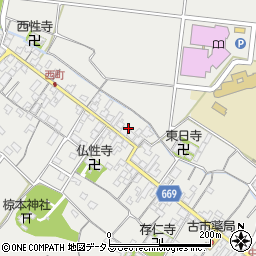 三重県津市芸濃町椋本581周辺の地図