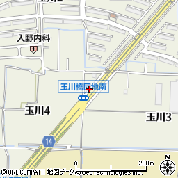 大阪府高槻市玉川4丁目11周辺の地図