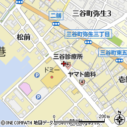 愛知県蒲郡市三谷町東前77-4周辺の地図