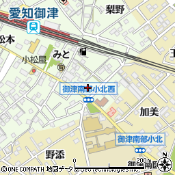 愛知県豊川市御津町西方源農周辺の地図