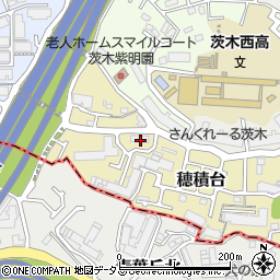 大阪府茨木市穂積台9-46周辺の地図