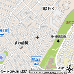 大阪府豊中市緑丘3丁目周辺の地図