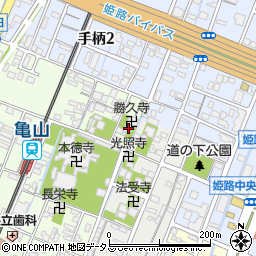 兵庫県姫路市亀山331周辺の地図