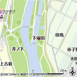 愛知県西尾市吉良町八幡川田下川田周辺の地図