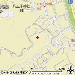 静岡県袋井市山田周辺の地図