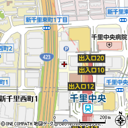 大阪信用保証協会　千里支店・保証２課周辺の地図