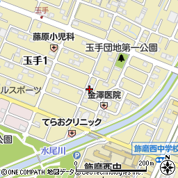 兵庫県姫路市玉手1丁目90周辺の地図