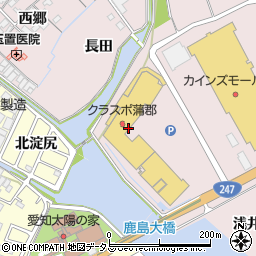 東京靴流通センター　クラスポ蒲郡店周辺の地図