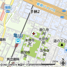 兵庫県姫路市亀山325周辺の地図