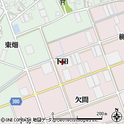 愛知県豊川市当古町下田周辺の地図
