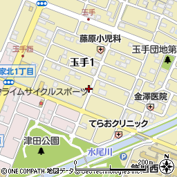 兵庫県姫路市玉手1丁目43周辺の地図